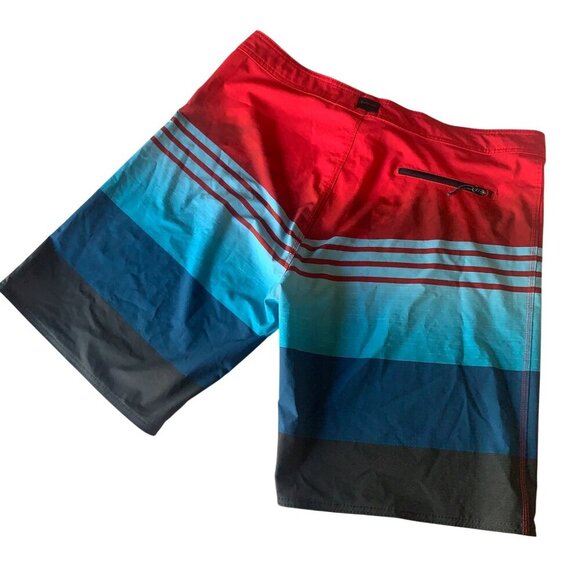 Bundle of 2 Men's Board Swim Shorts Rip Curl & Burnside Red & Blue Sz 38 Classic - Picture 6 of 16